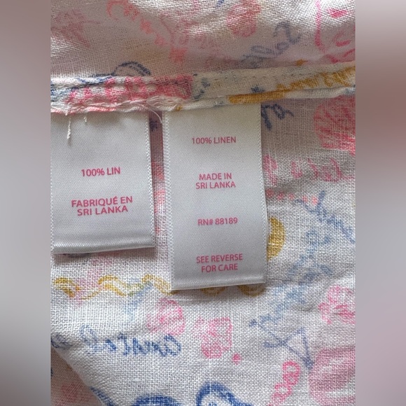 NWOT Lilly Pulitzer Seacoast Linen Summer Serenade Button Down - Picture 9 of 11